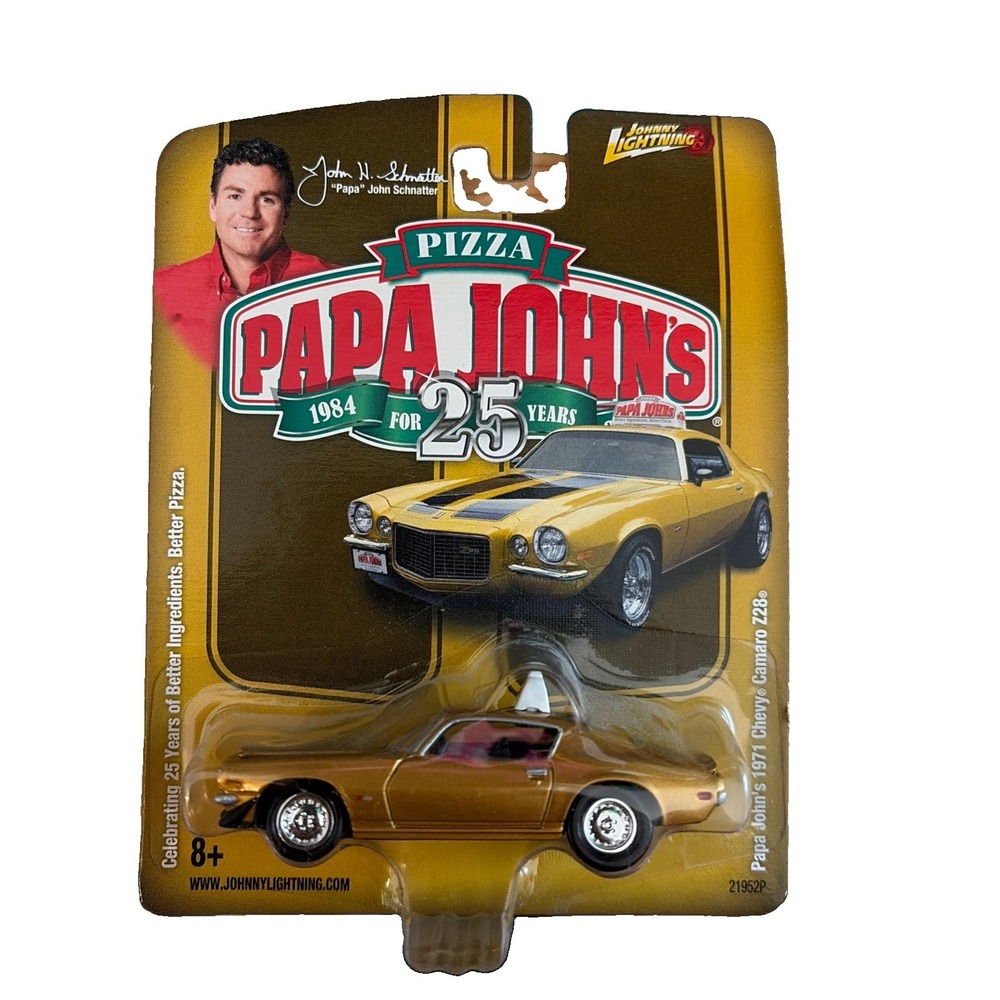 Johnny Lightning Papa John's 1971 Johns Chevrolet Camaro Z28 71 Chevy‎ 1 64
